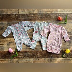 Newborn One Piece Bundle - Pink, Gray, Cream